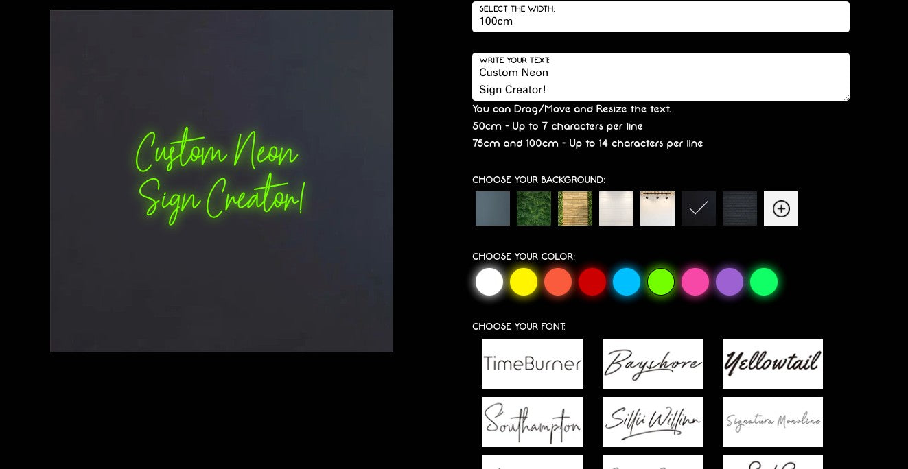 Our Custom Neon Sign designer and price calculator is here!